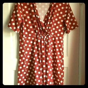Maternity Red and White Polka Dot Dress